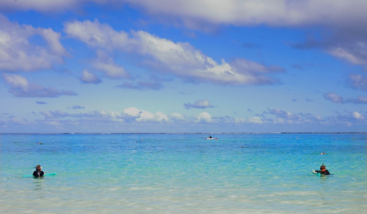 Turquoise Bay with Ningaloo Reef on the horizon, Ningaloo Marine Park, Western Australia