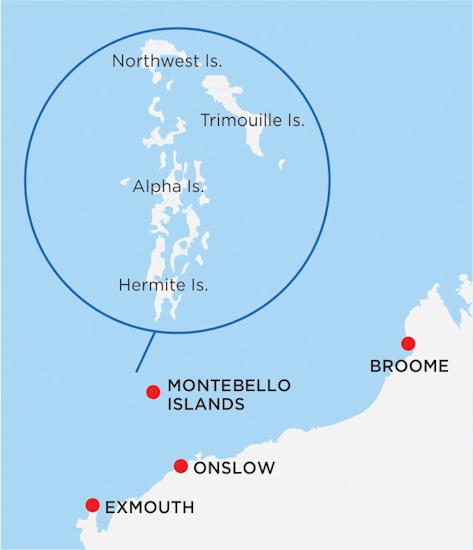 Montebello Islands map