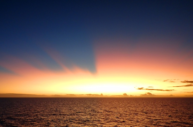 Sunset from ship near Dirk Hartog Island, Western Australia