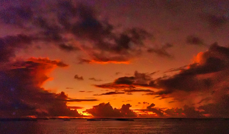 Sunset in the Montebello group of islands, Western Australia